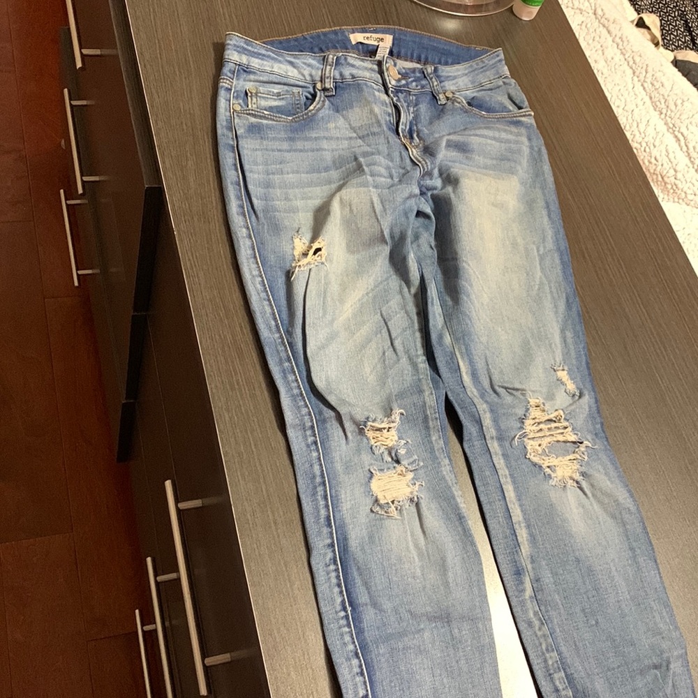 Ripped Light Blue Jeans